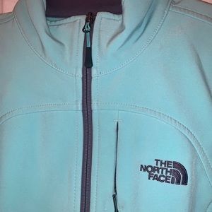 Light Blue North-Face Zip up Jacket Size (S) Women